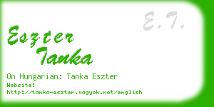 eszter tanka business card